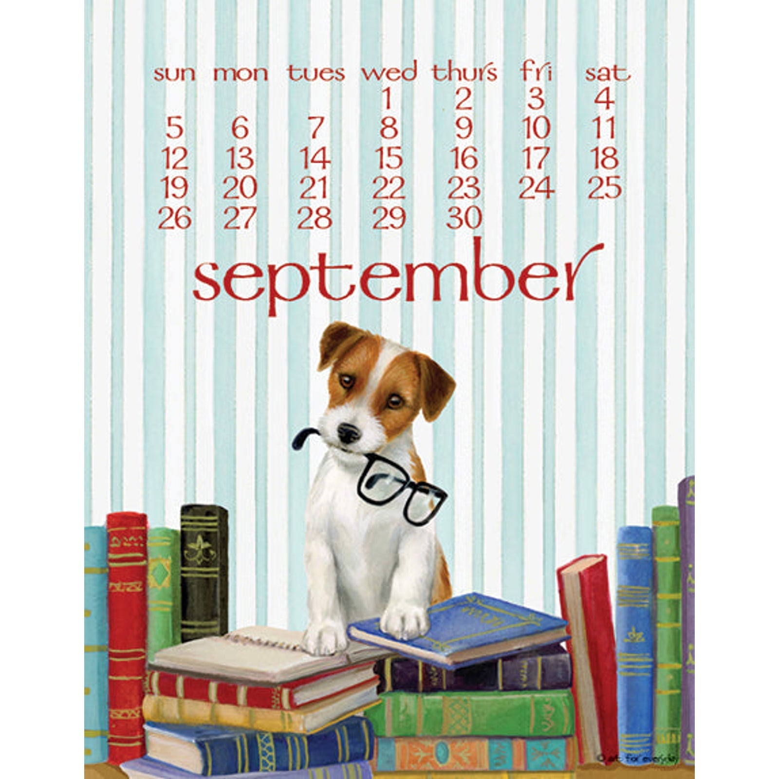 2027 Dog Days Calendar by Erica Leigh month 9