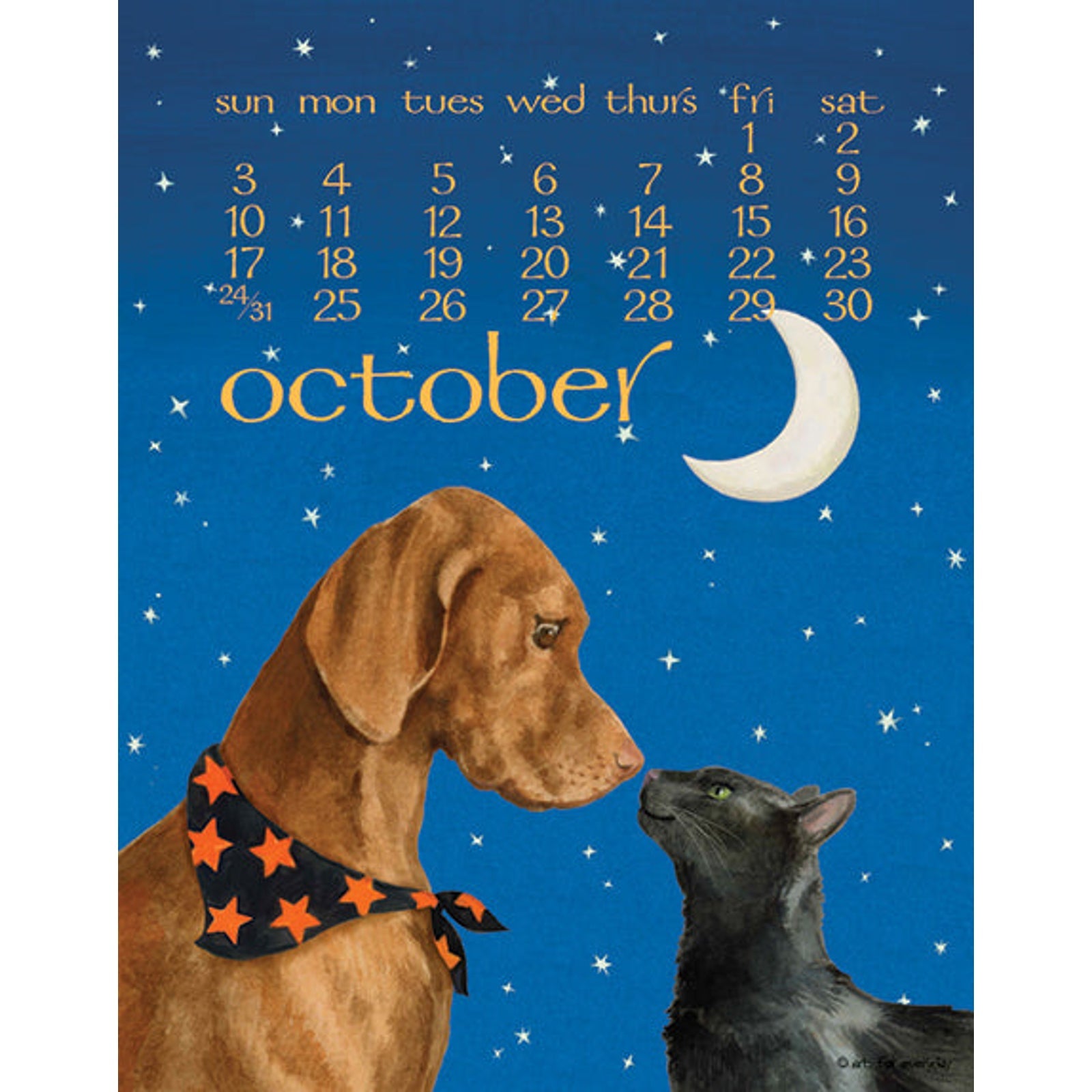 2027 Dog Days Calendar by Erica Leigh month 10