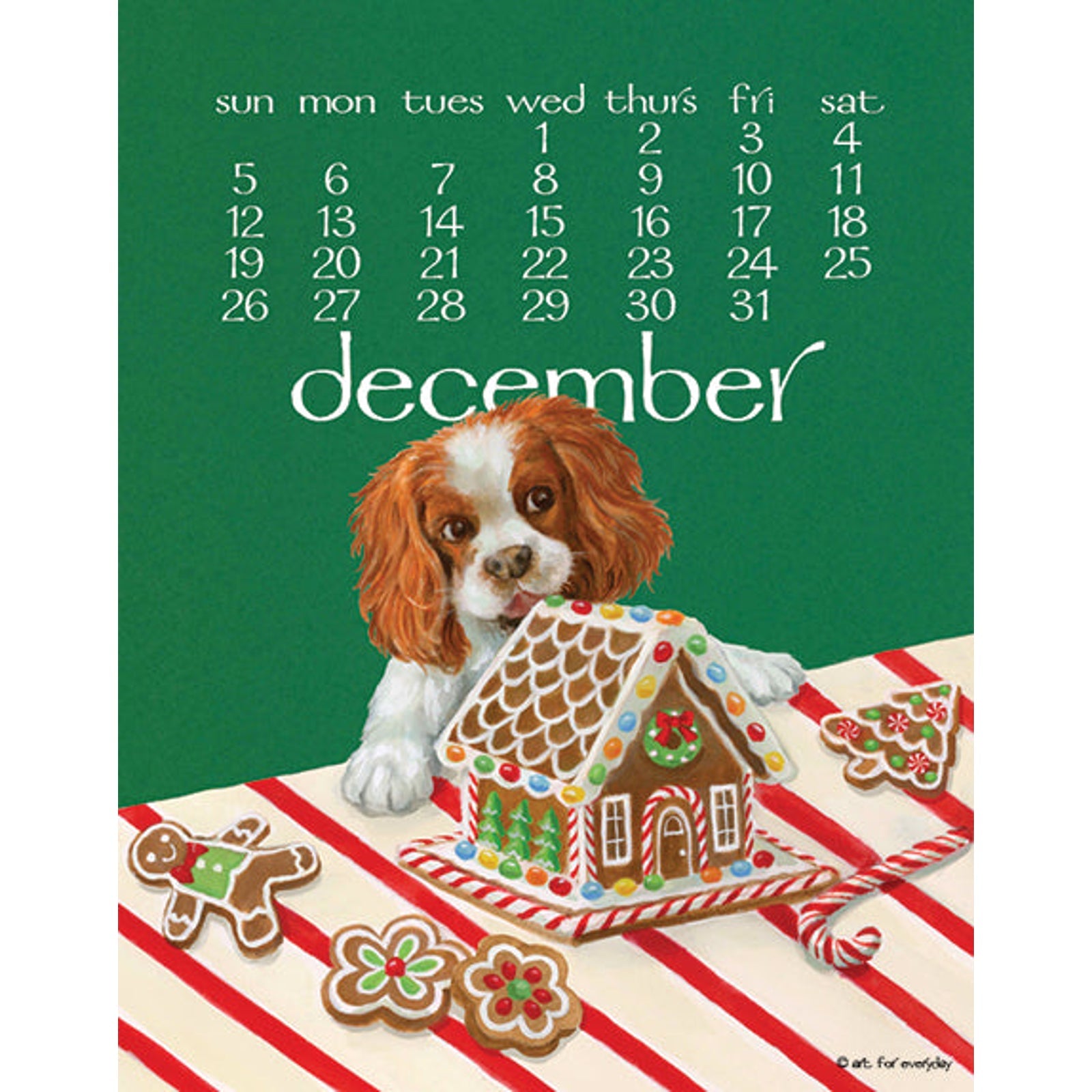 2027 Dog Days Calendar by Erica Leigh month 12