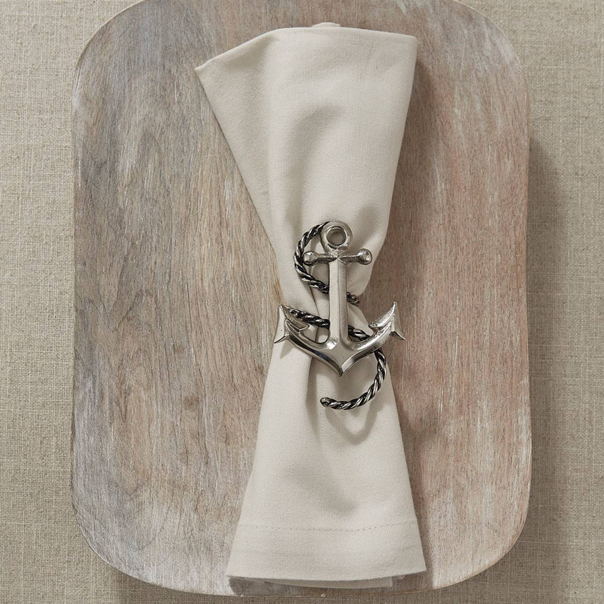 Anchor Napkin Ring Set