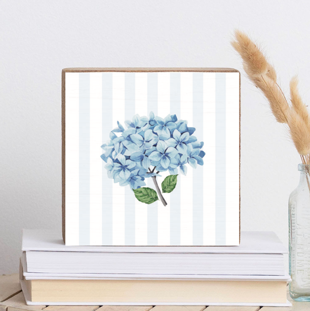 Hydrangea Wood Block