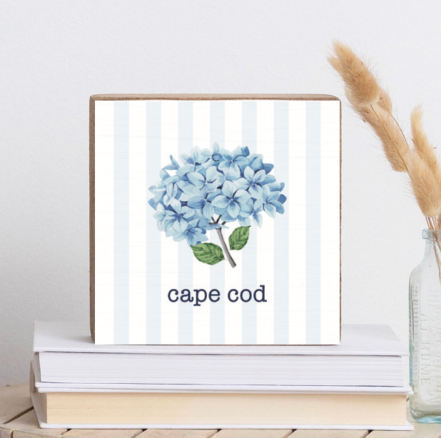 Hydrangea Wood Block w/CC