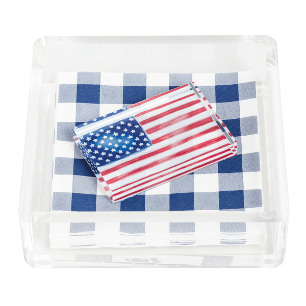 Napkin Holder w/Weight-Flag