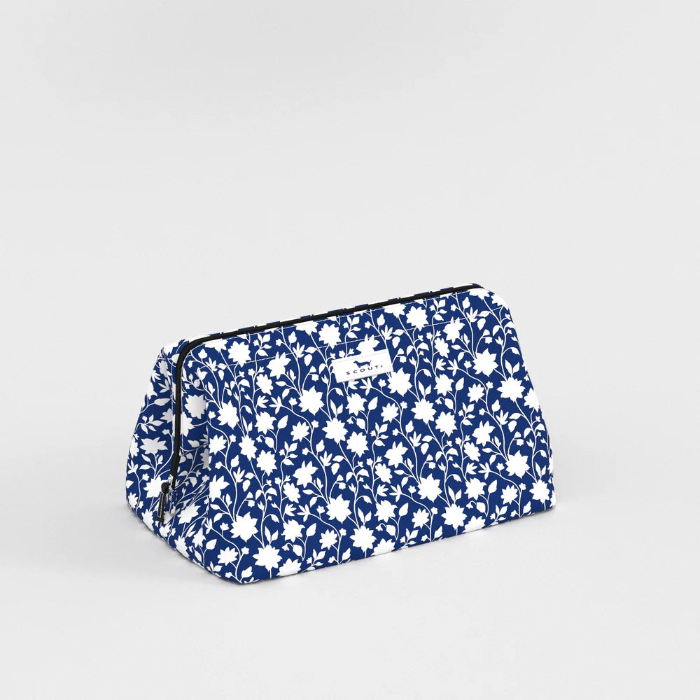 Scout Bags Medium Wide Mouth Makeup Bag with structured shape and wide zip opening