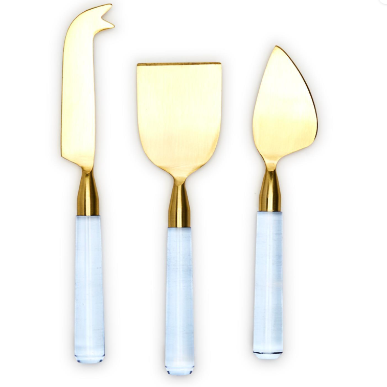 Blue Skies Cheese Knives set