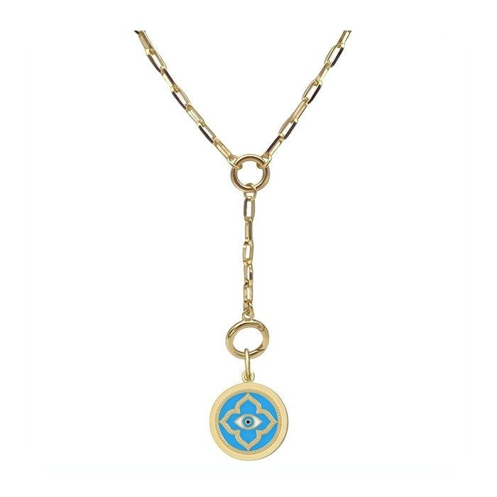 Lola Necklace Oval Lariat 5mm Gold