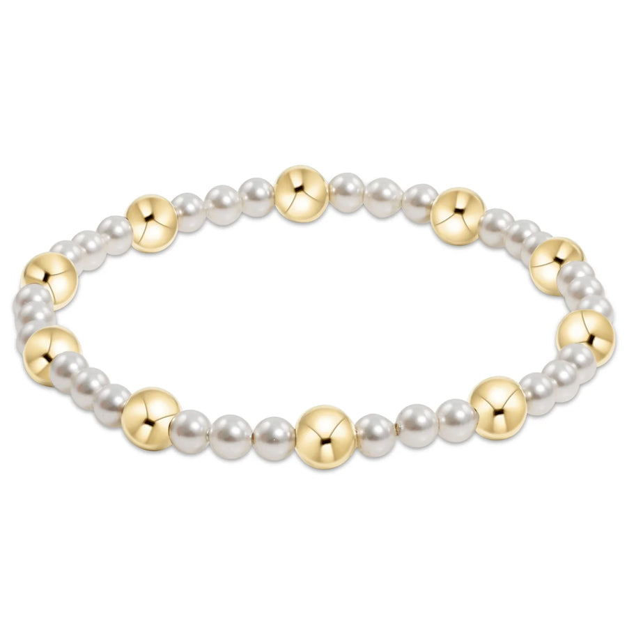 Pearl Sincerity Pattern 4mm Bead Bracelet - 6mm