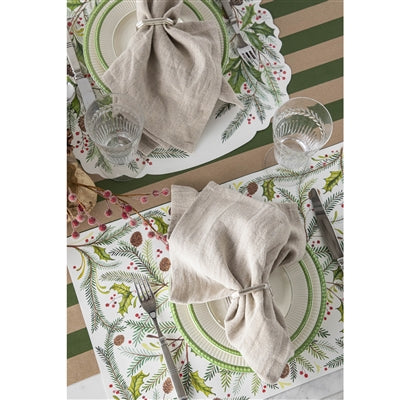 Christmas Sprigs Paper Placemat Set