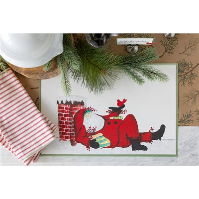Old St. Nick Chimney Paper Placemat Set
