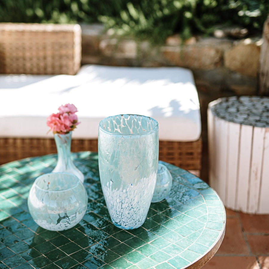 Nuvola Light Blue/White Tall Vase