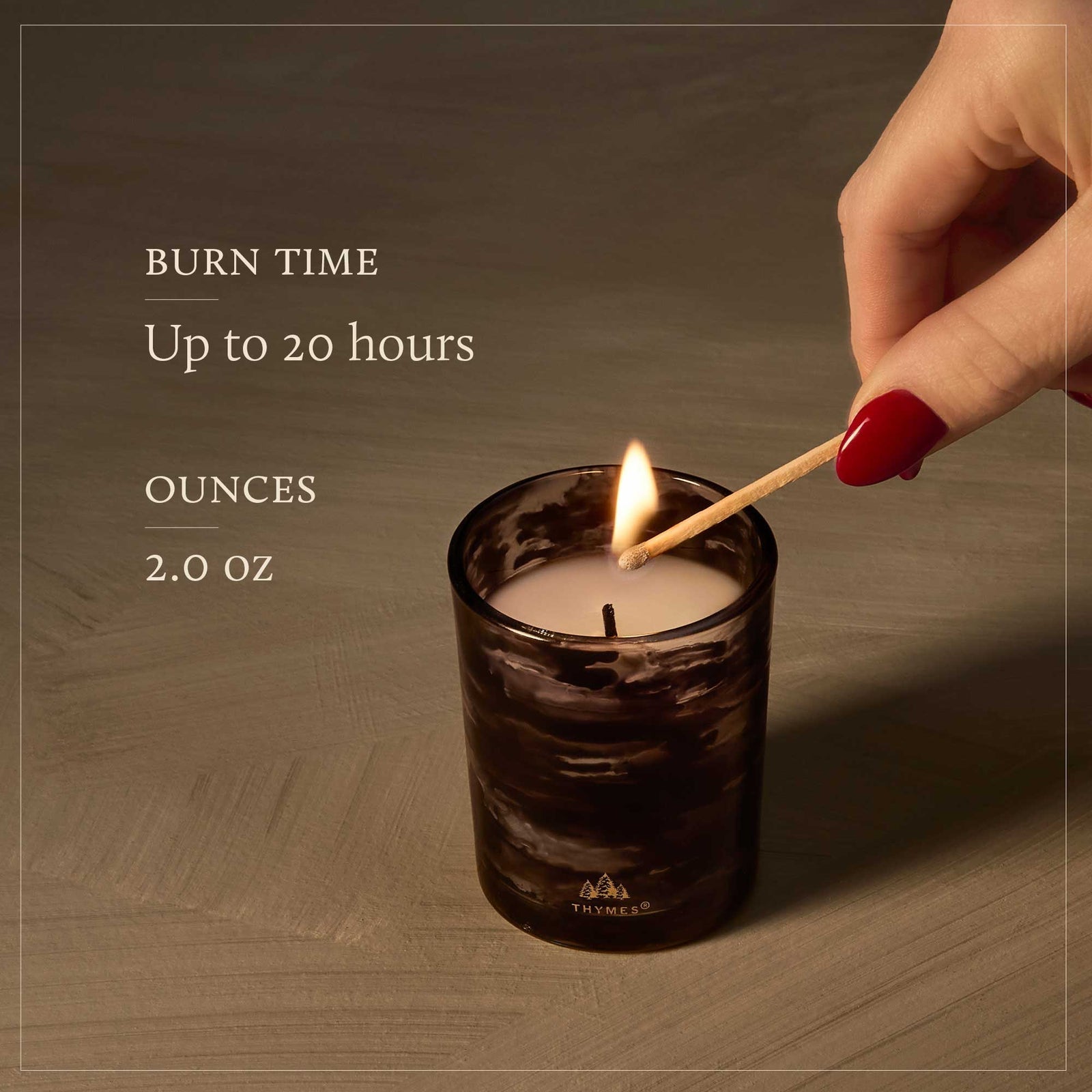 Thymes Noir Woods Votive Candle, view 5