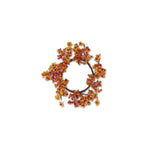 Decorative wreath with orange berries on a white background