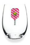 Jeweled Pickleball Stemless Wine Glass