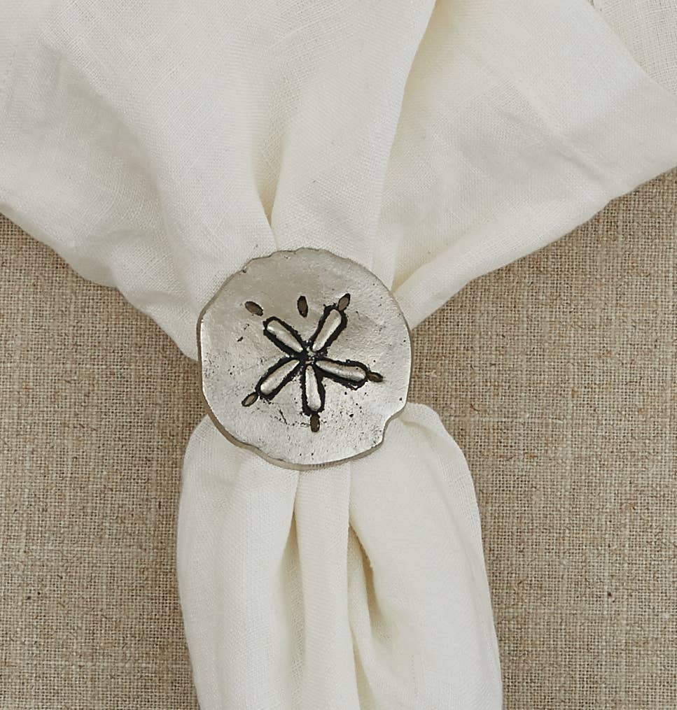 Sand Dollar Napkin Rings Set