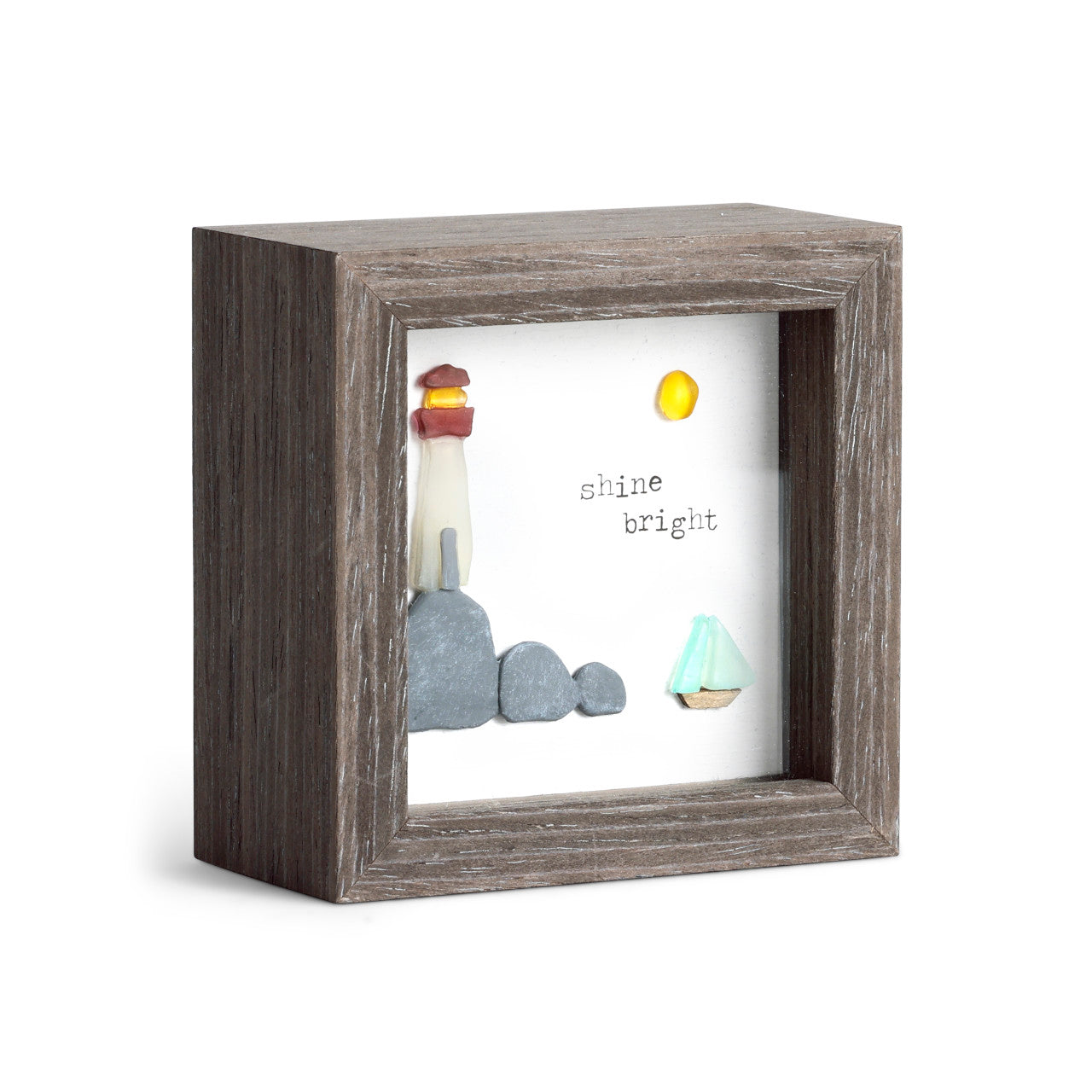 Shine Bright Lighthouse Shadow Box