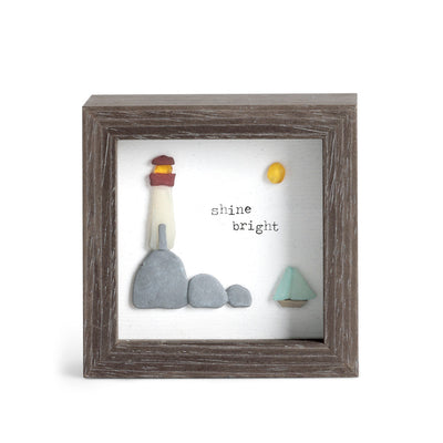 Shine Bright Lighthouse Shadow Box