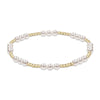 Classic Joy Pattern 4mm Bead Bracelet - Pearl