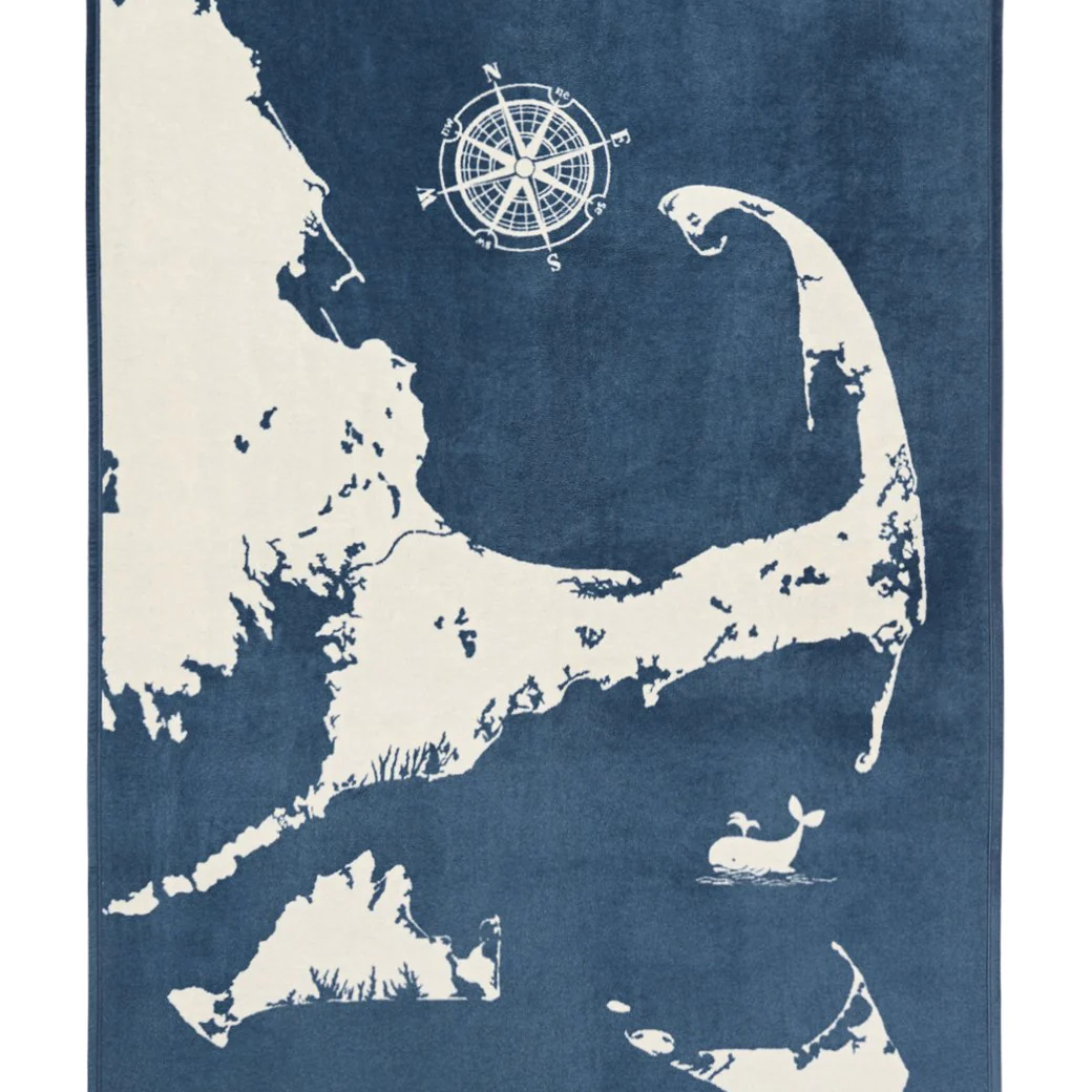 Cape and Islands Ocean Blue Blanket