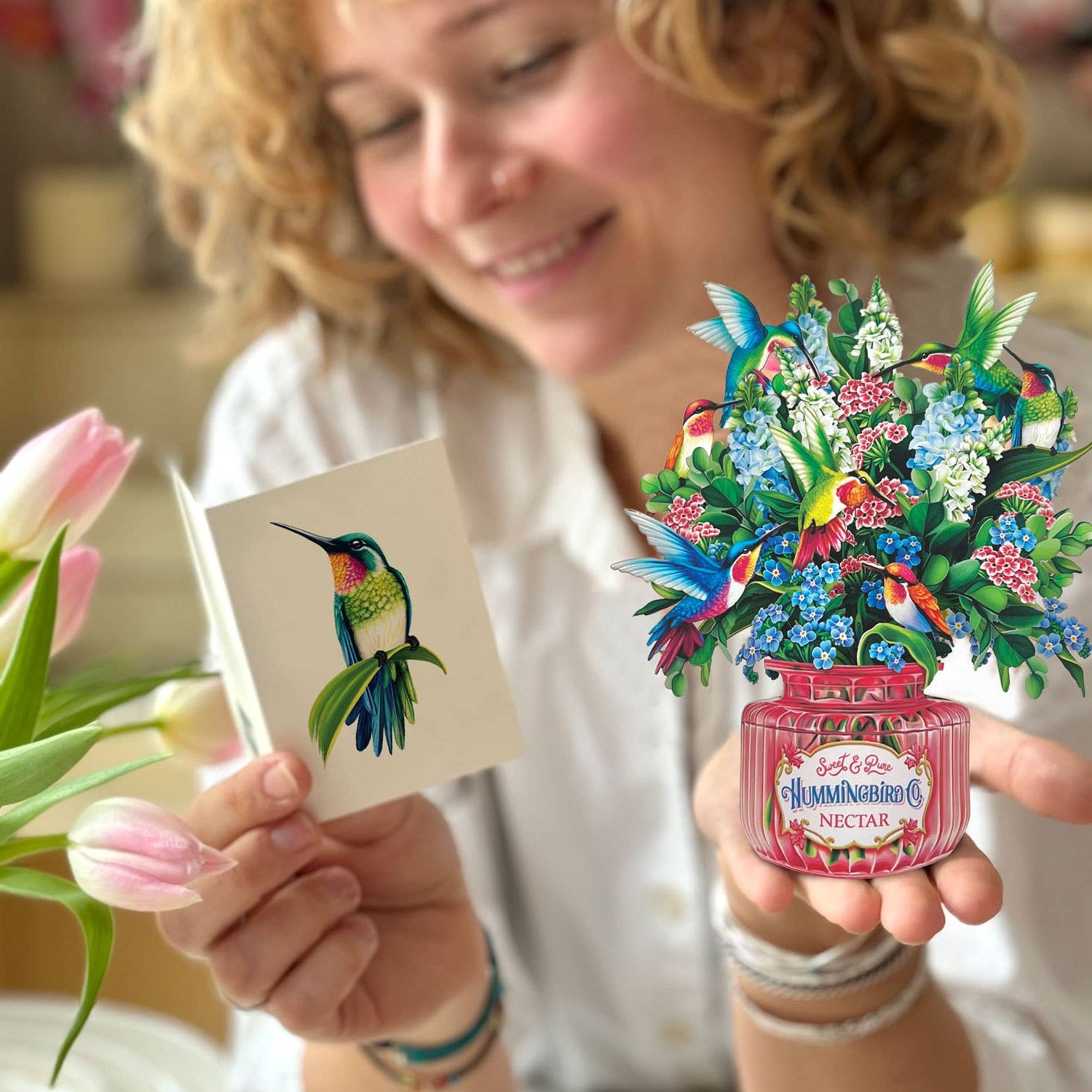 FreshCut Paper Mini Hummingbird Card Pop-Up Greeting