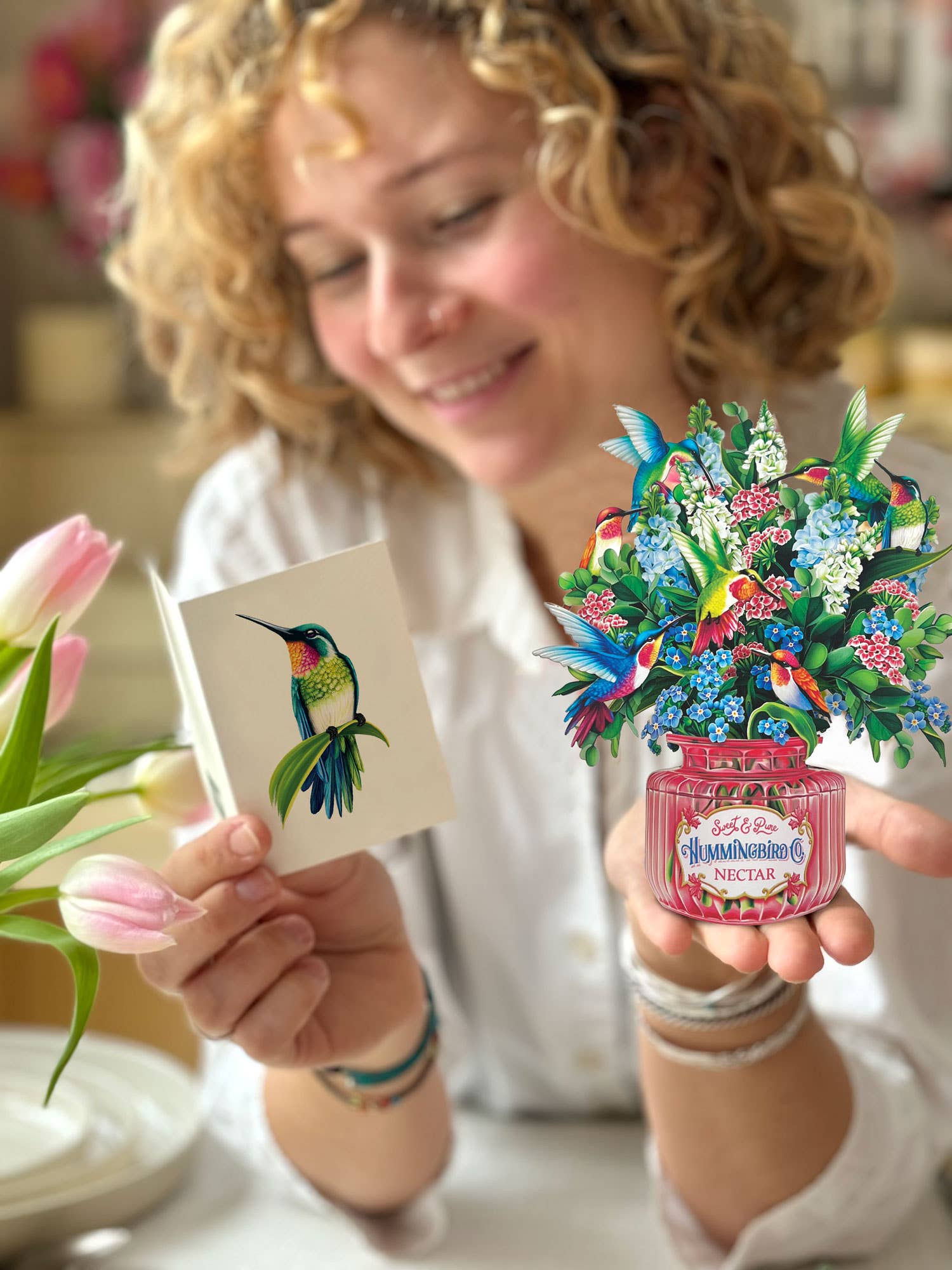 FreshCut Paper Mini Hummingbird Card Pop-Up Greeting