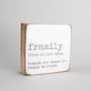 Framily Wooden Block