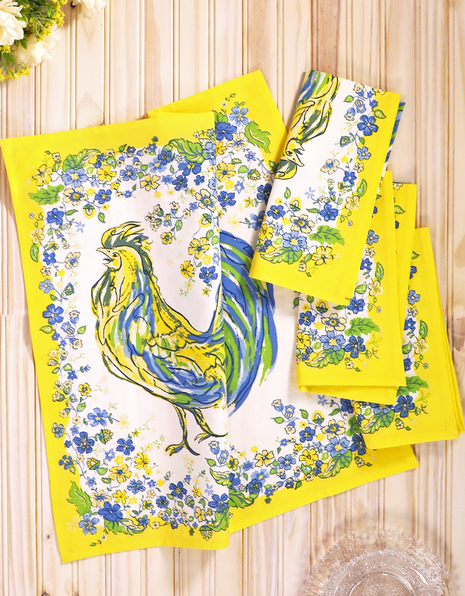 Provence Rooster Napkin Set of 4