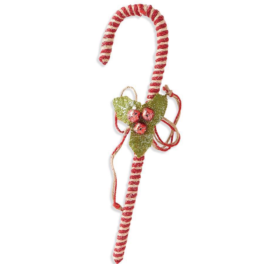 Candy Cane w/bells ornament