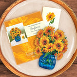 FreshCut Paper Sunflowers Pop-Up Card 3D Bouquet Card Fabvilla