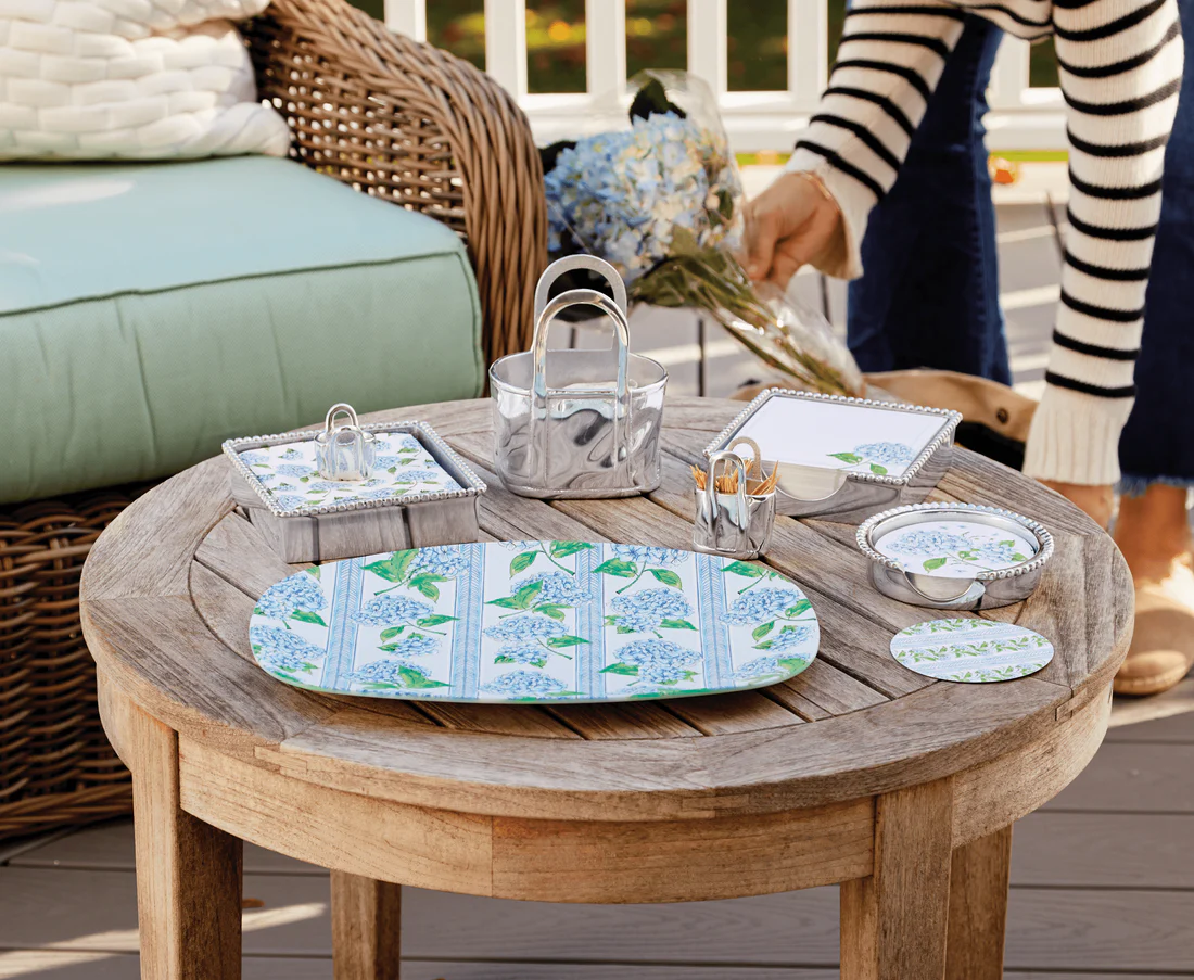 Hydrangea Beaded Notepad set