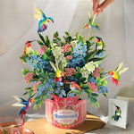 FreshCut Paper Hummingbird Oasis Pop-Up Card 3D Card Fabvilla