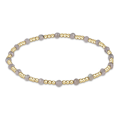 Gemstone Gold Sincerity Pattern 3MM Bead Bracelet