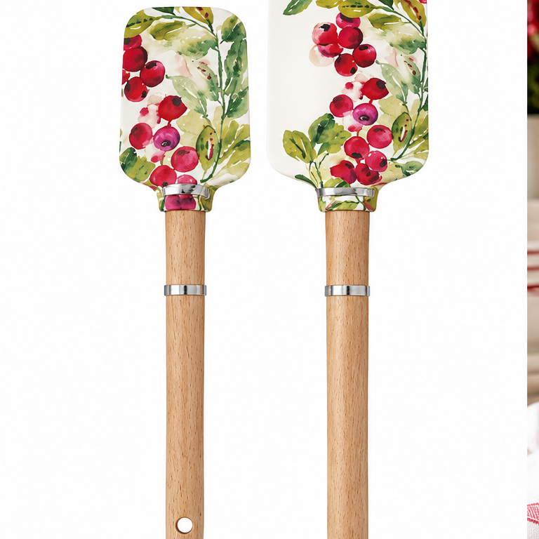 Cranberry Wreath Spatula Set