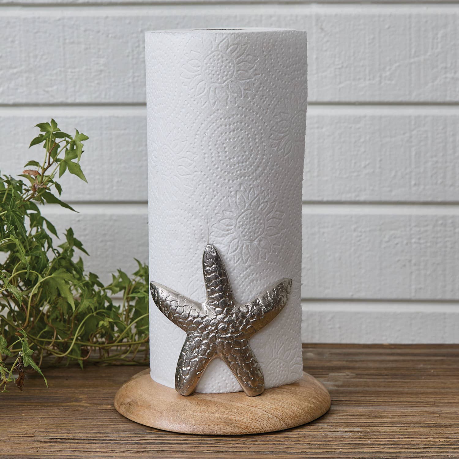 Silver Starfish Paper Towel Holder