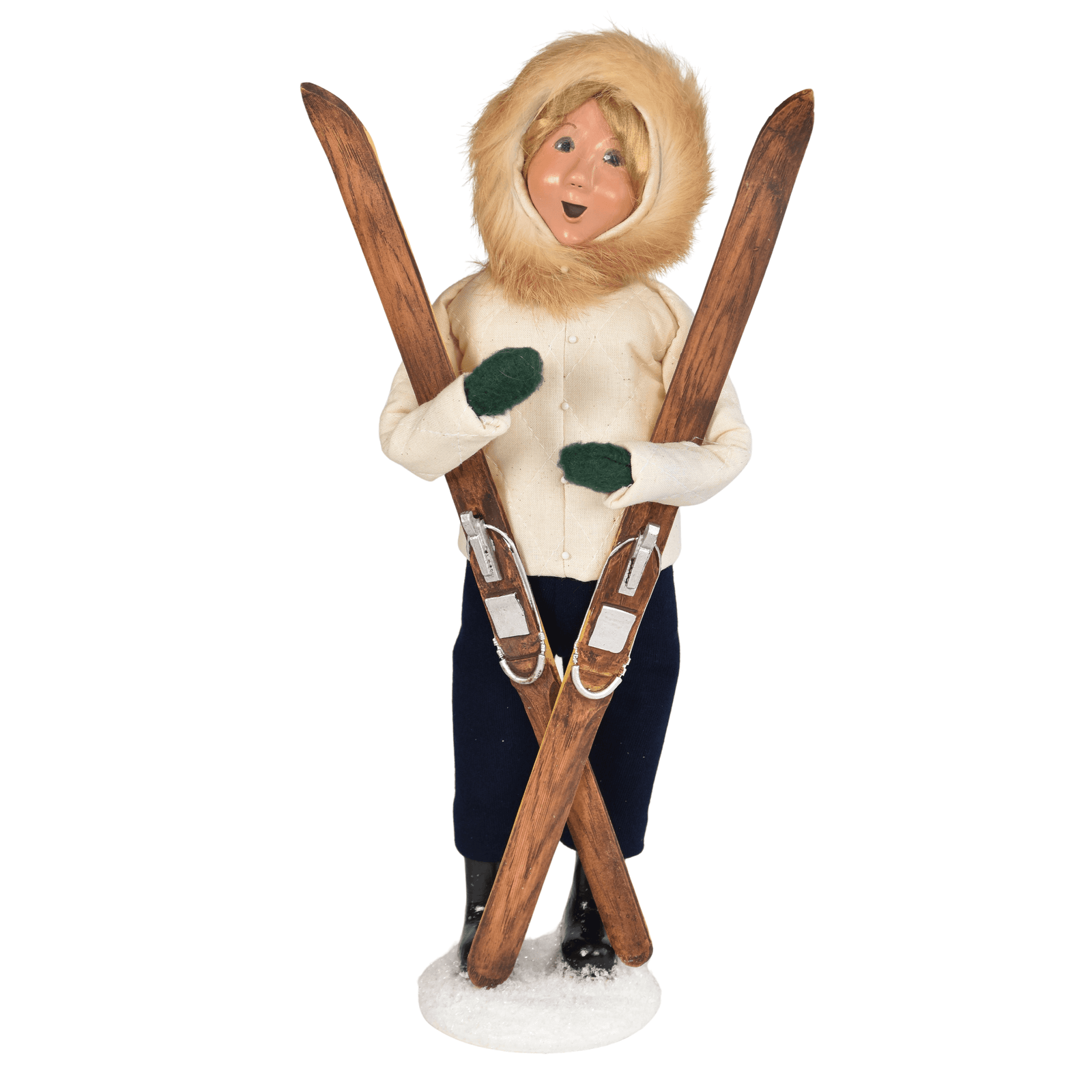 Byers' Choice Skiing Woman Caroler