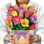 FreshCut Paper Tulips Pop-Up Card 3D Bouquet Card Fabvilla