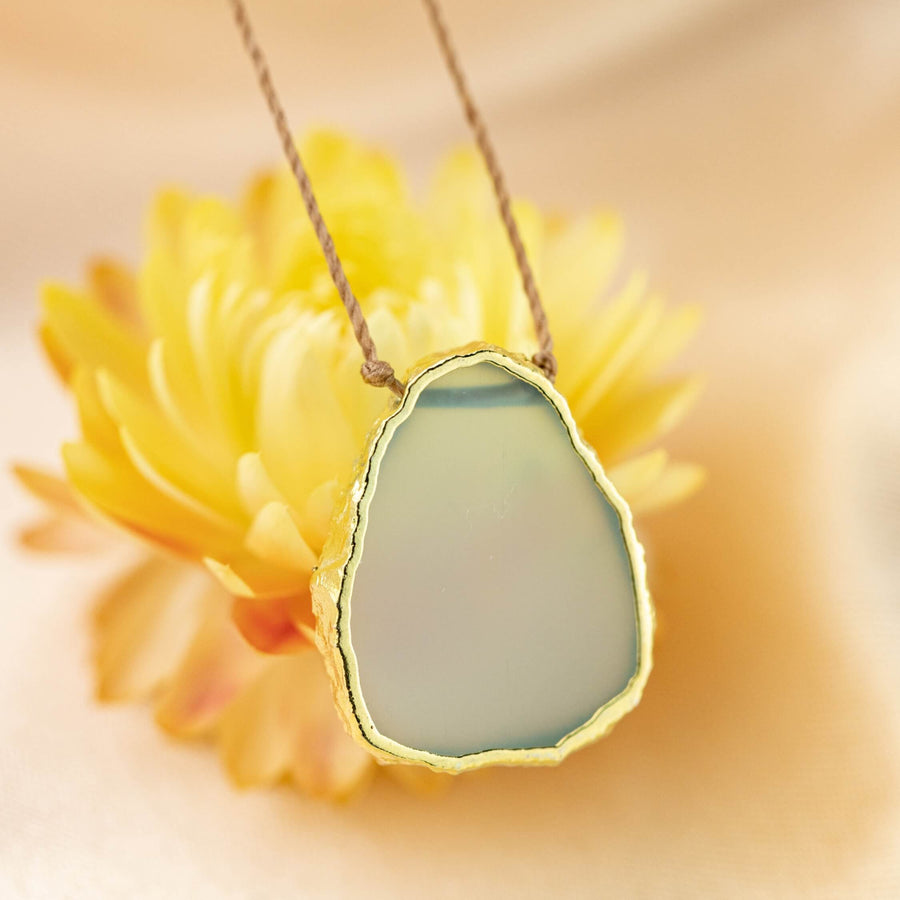 Aqua Chalcedony Necklace