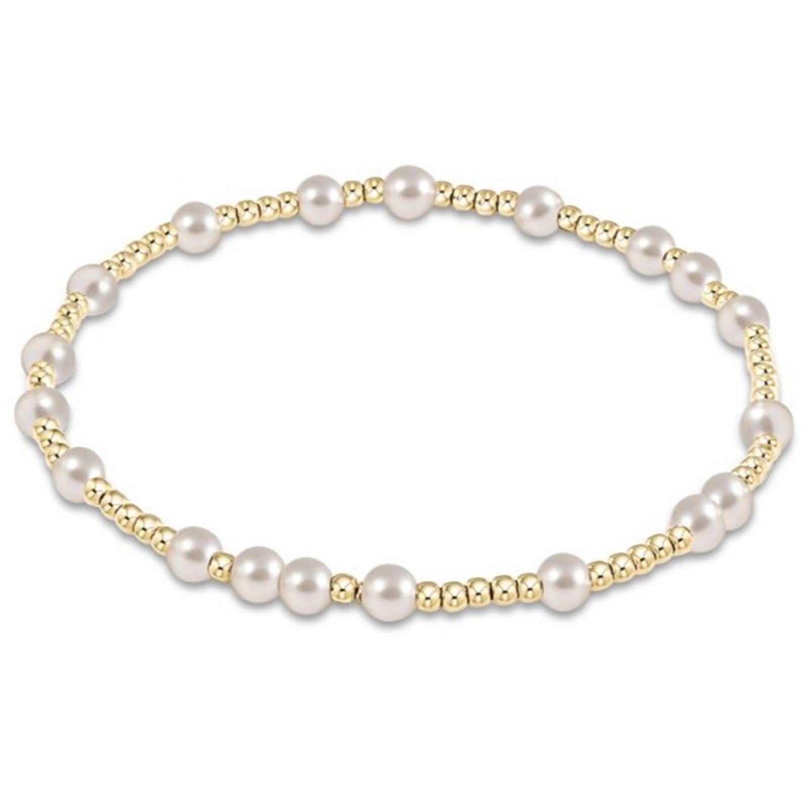 E Newton Hope Unwritten Bead Bracelet - Pearl, view 2