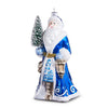 Blue Santa w/Tree Ornament