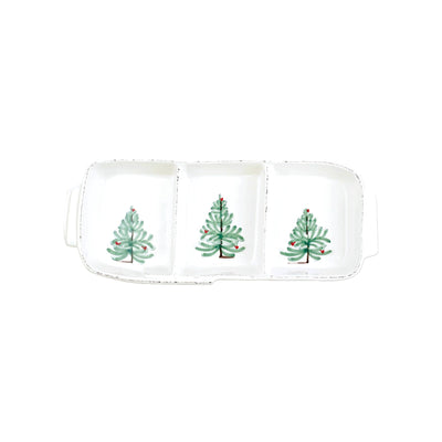 Bring in the Holiday Spirit with the Melamine Lastra Holiday 3-part server
