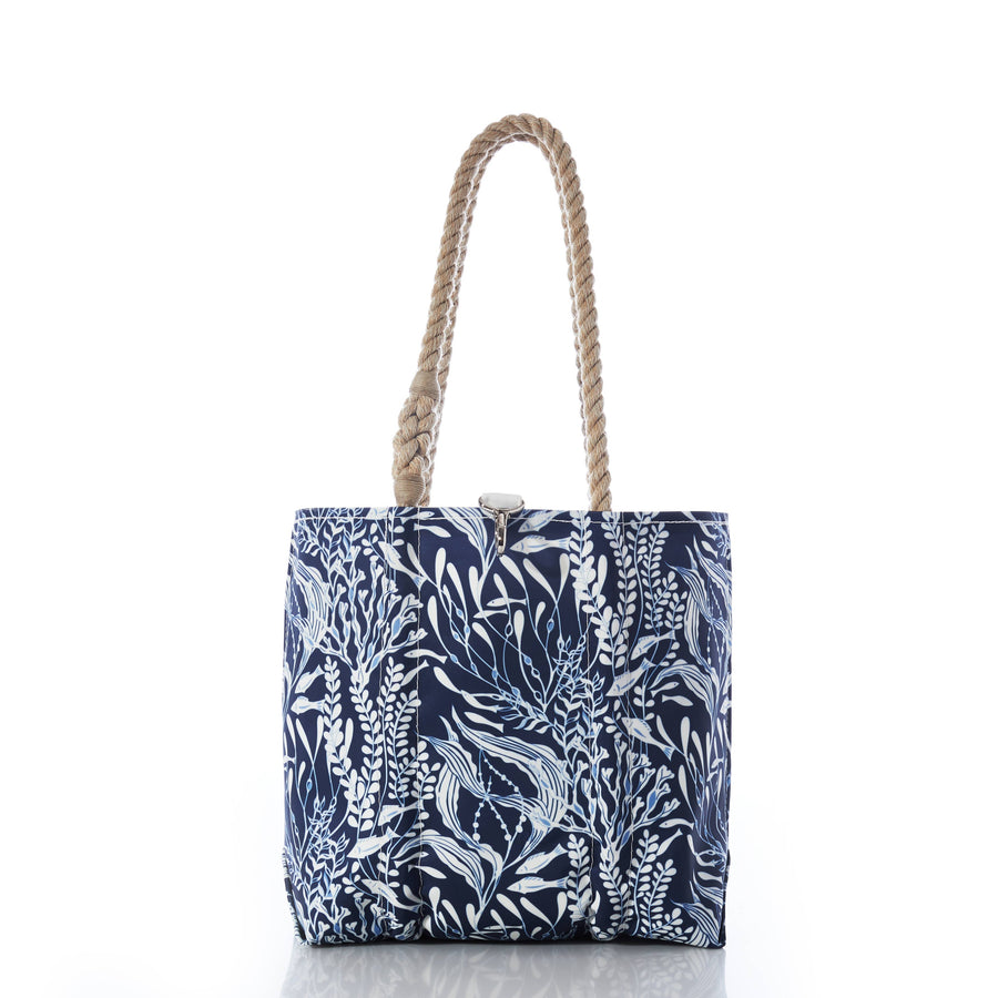 Navy Ocean Flora Handbag