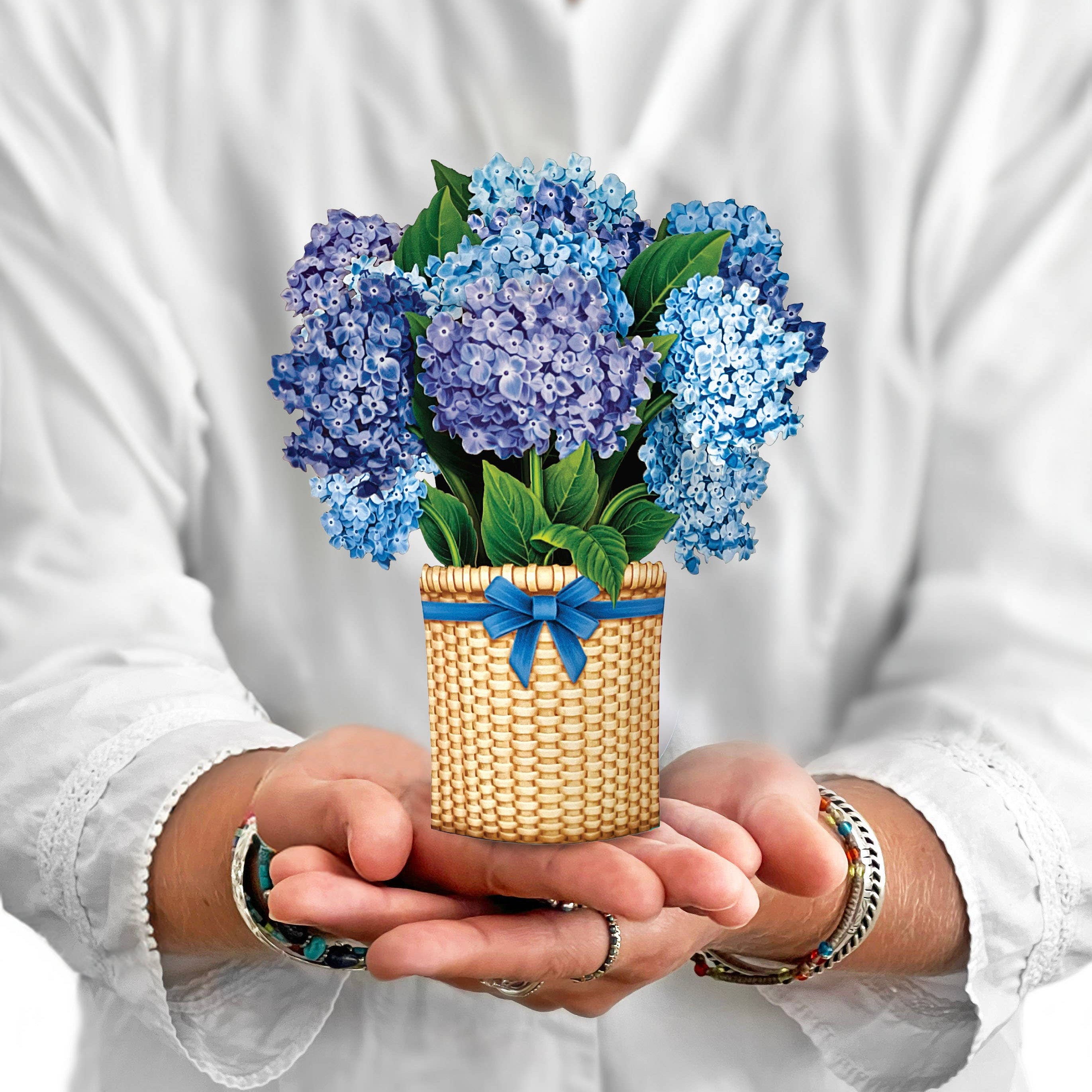 FreshCut Paper Mini Hydrangeas Pop-Up Card | 3D Card | Fabvilla