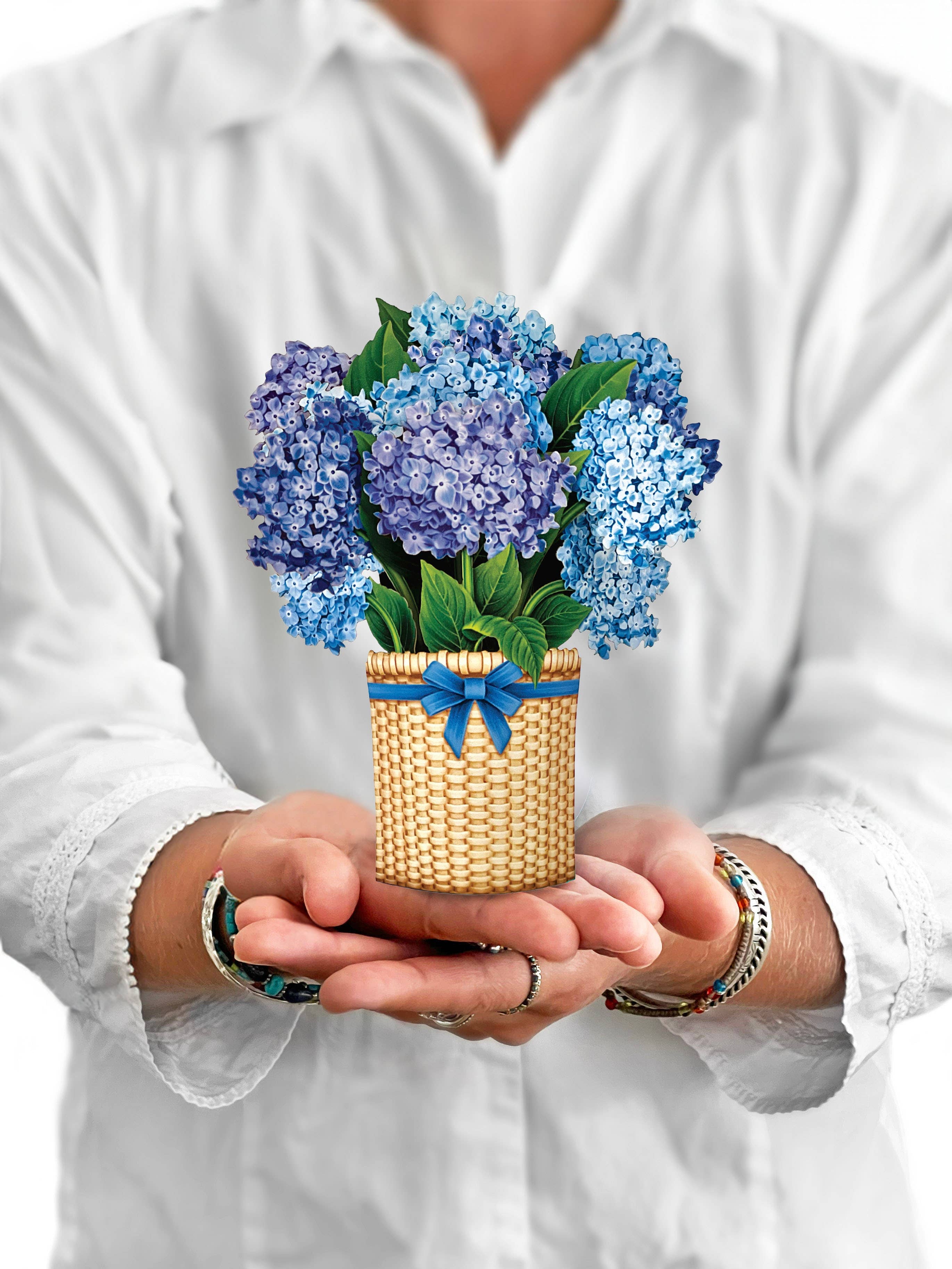 FreshCut Paper Mini Hydrangeas Pop-Up Card | 3D Card | Fabvilla