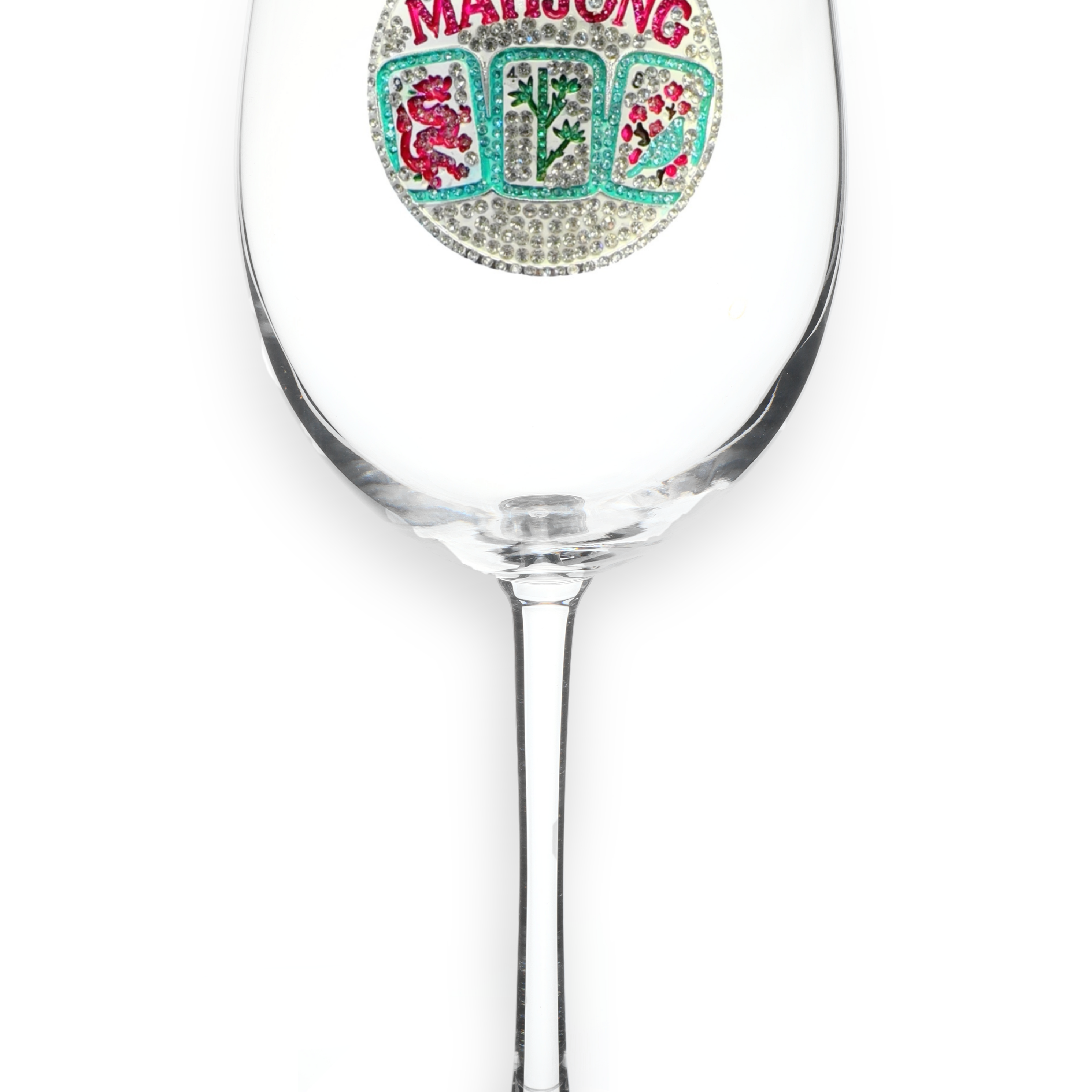 Jeweled Wine Glass-Stemmed - Mahjong