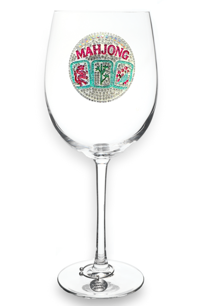 Jeweled Wine Glass-Stemmed - Mahjong