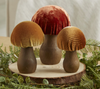 Handmade Velvet Mushrooms Set