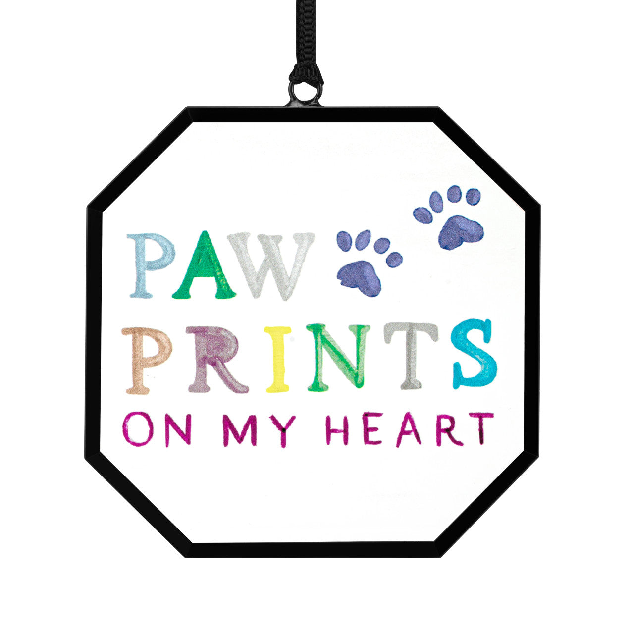 Demdaco Paw Prints on My Heart Suncatcher, pet remembrance