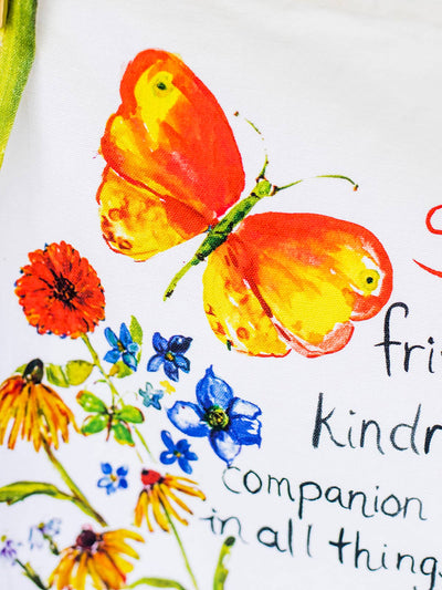 Sister Garden Watercolor Tea Towel