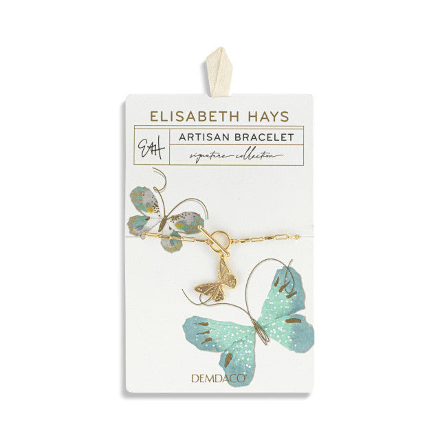Butterfly Toggle Gold Bracelet