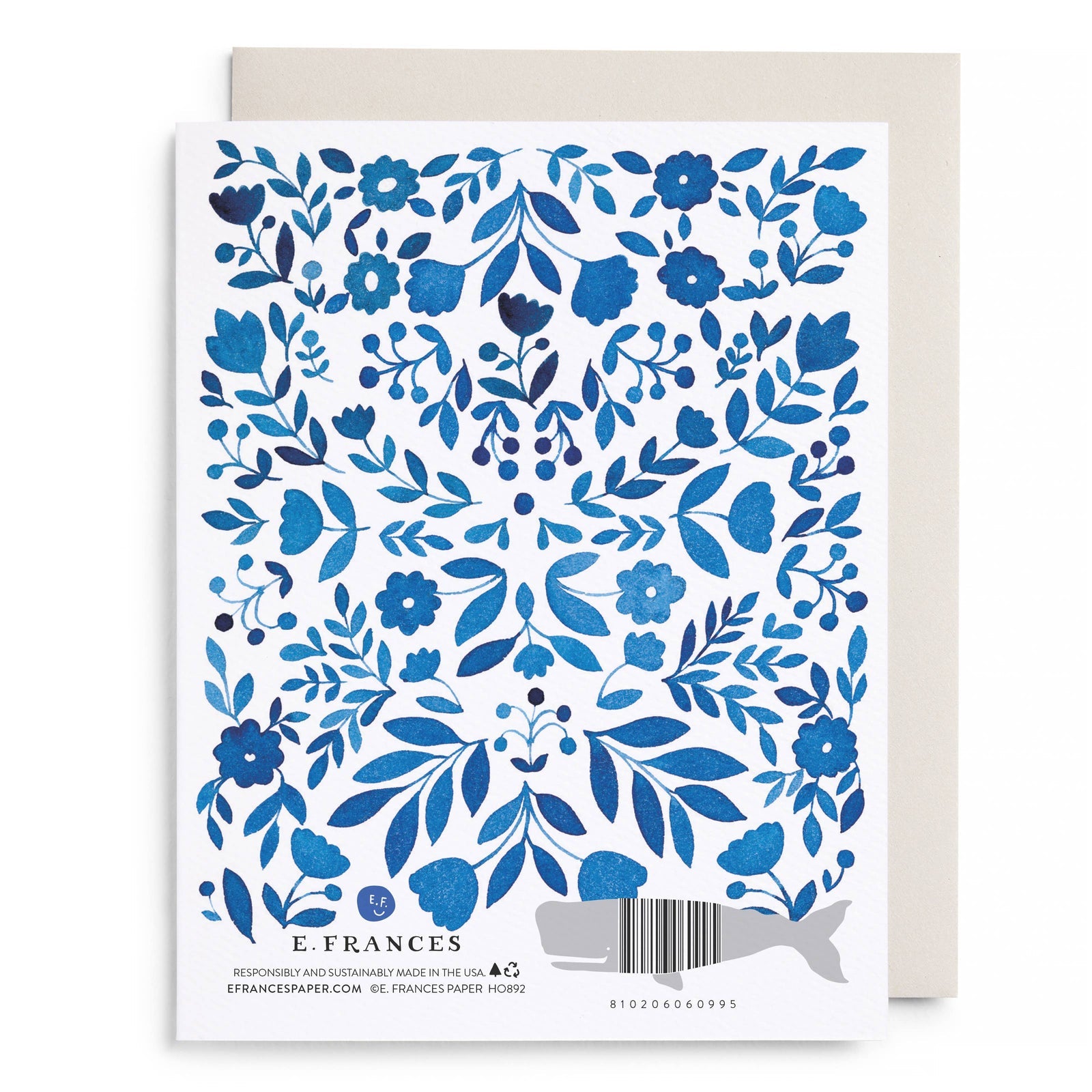 Floral Menorah Hanukkah Card