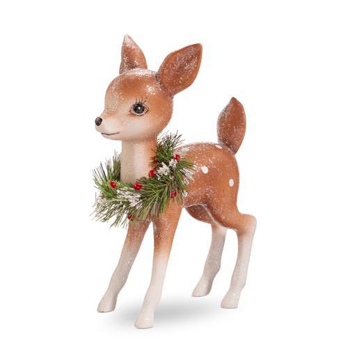Retro Deer w/Wreath